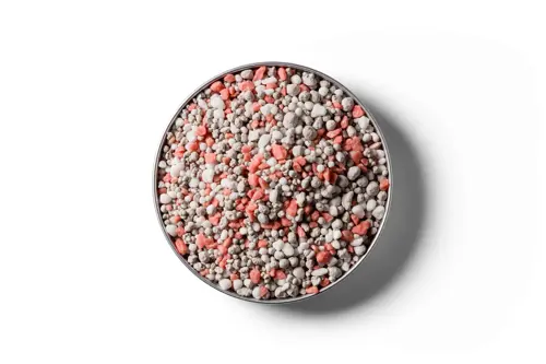 Dairy Pasture Boost 6 fertiliser granules in a round dish