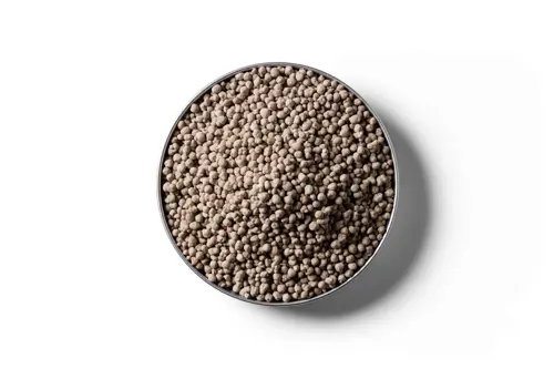 Ammo-Phos MAP fertiliser granules in a round dish